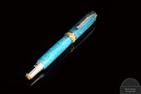 Captain Series Turquoise Inlay / Polymer Clay Rollerball Pen