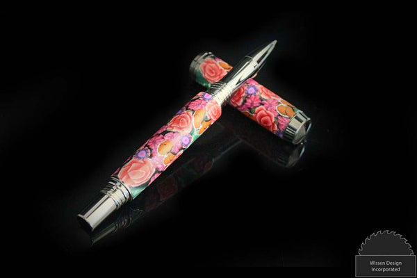 Commander Series Polymer Clay Flowers Rollerball Pen