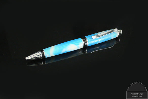 Gunnery Series Blue and White Ballpoint Pen