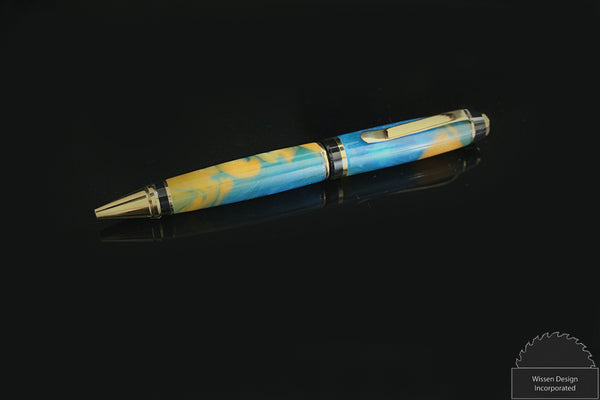 Gunnery Series Blue and Yellow Ballpoint Pen