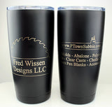 Personalized Travel Mugs - 20 ounce - black